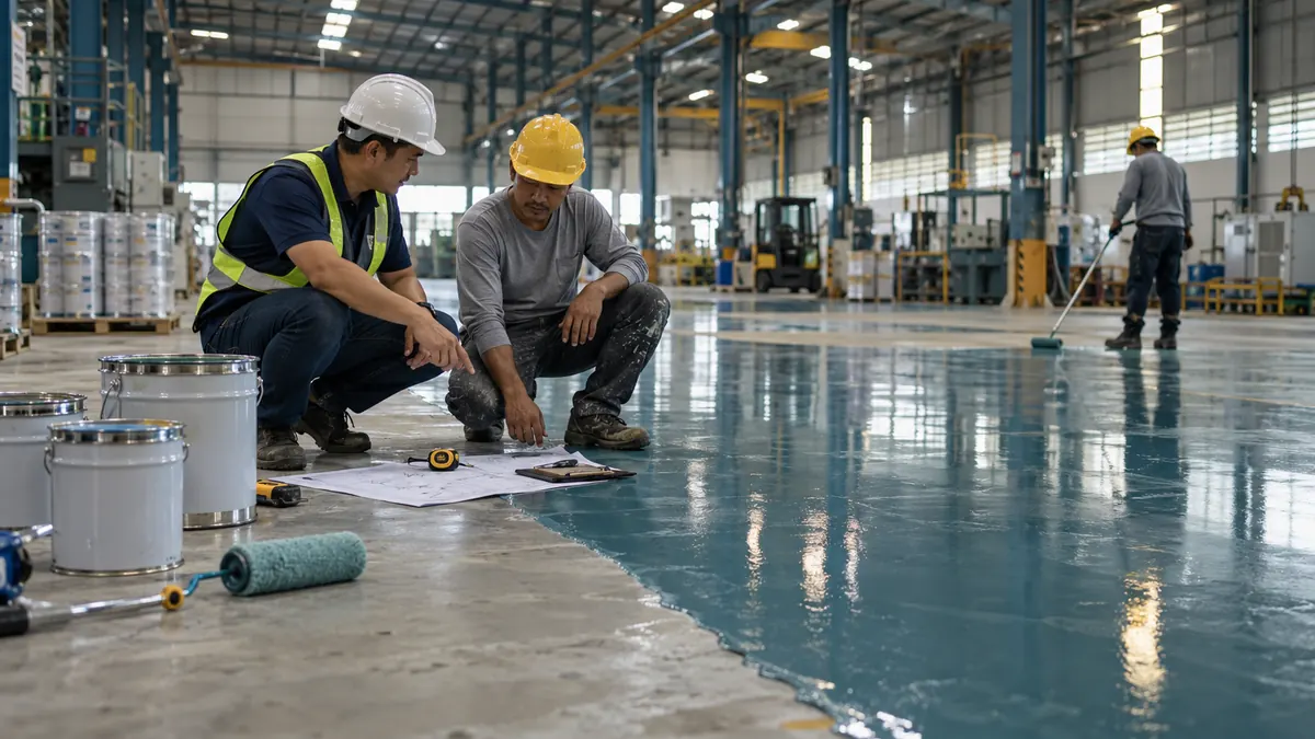 Ilustrasi panduan Biaya Epoxy Self Leveling: Faktor yang Menentukan Anggaran dan Penawaran
