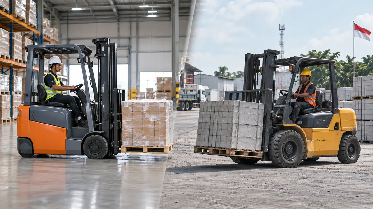 Ilustrasi panduan Forklift Electric: Proses, Timeline, dan Persiapan Proyek