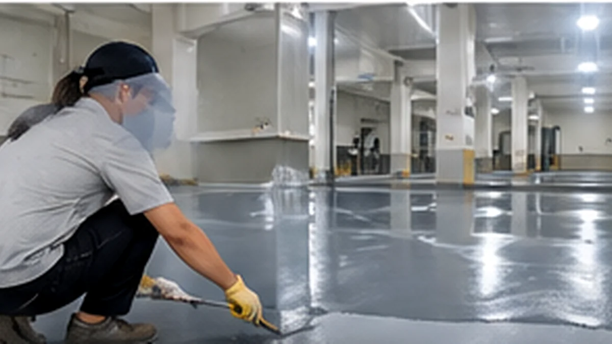 Ilustrasi layanan Epoxy Flooring Industri di Tangerang
