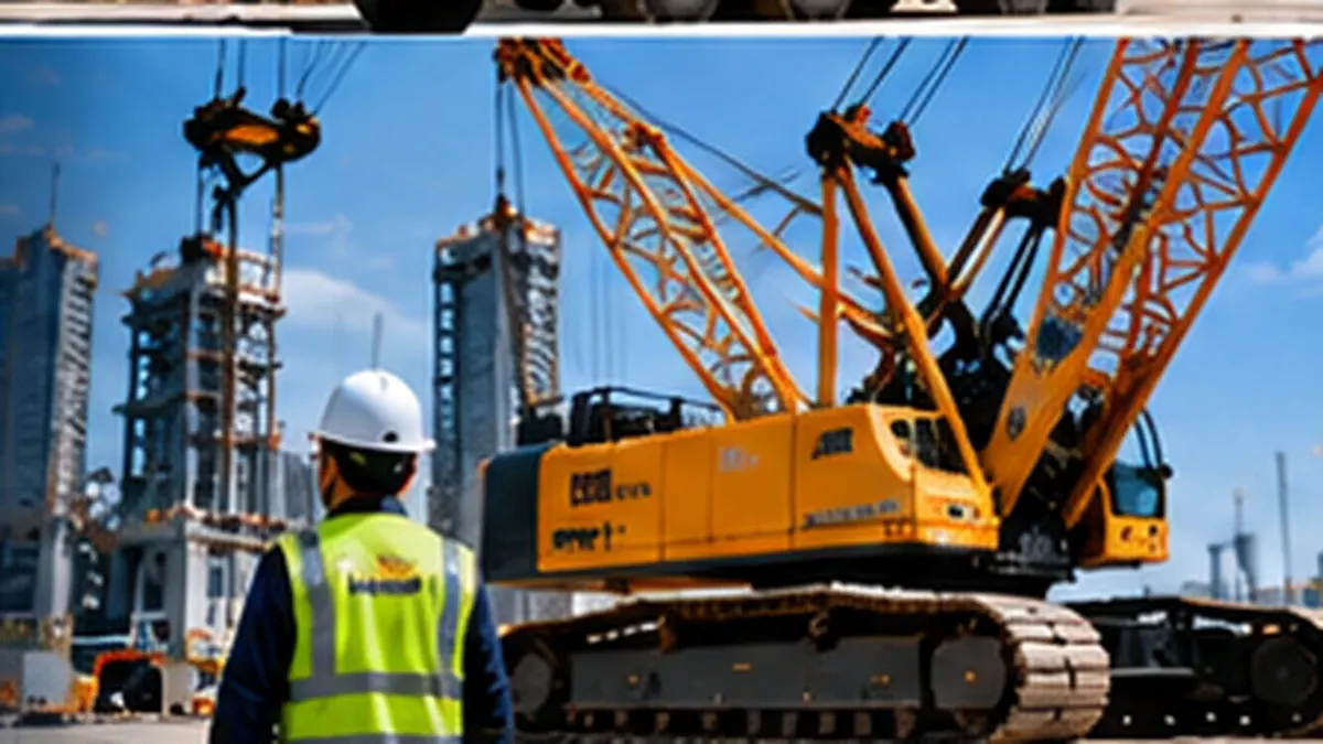 Ilustrasi Crawler Crane di Tangerang